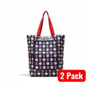 🆕 2x B for Betsy MLB Reusable Folding Grocery Bag (Boston Red Sox)  MC4